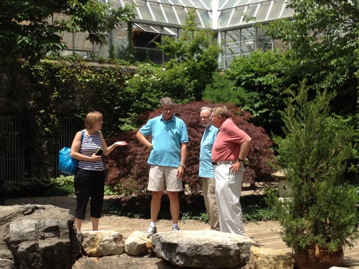at the botanical gardens
